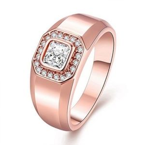 Dilanco Cubic ZirconiaAccent Rose Gold Plated RIng